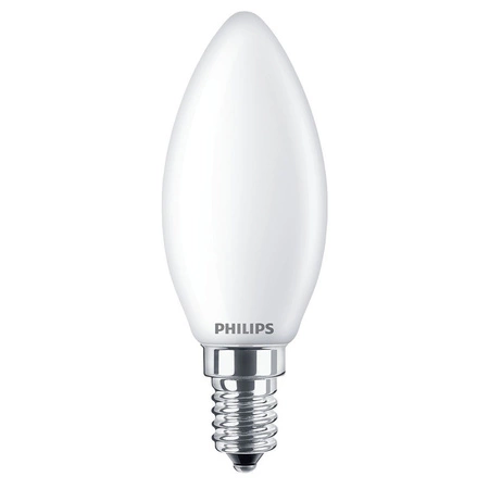 Żarówka LED Świeczka E14 B35 6.5W = 60W 806lm 2700K Ciepła Filament Mleczna PHILIPS