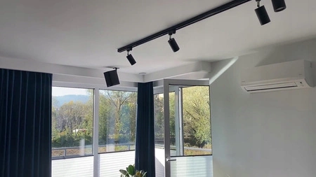 Reflektor Szynowy GU10 Czarny Mat Lampa do Szynoprzewodów Jednofazowych