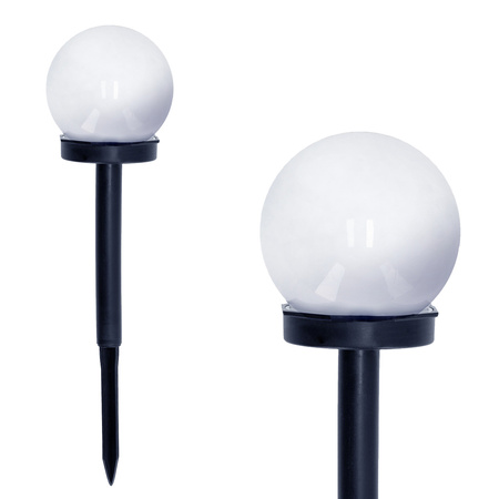 Lampa Solarna Ogrodowa Słupek Zewnętrzny Stojący LED 6500K Zimna IP44 Czarny Sphere Kobi