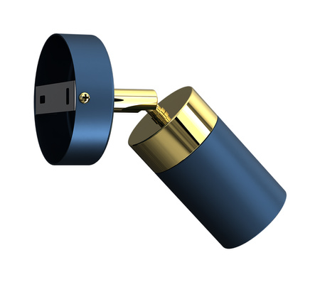 Kinkiet JOKER NIEBIESKI ZŁOTY lampa sufitowa ścienna GU10 MILAGRO Metal styl nowoczesny