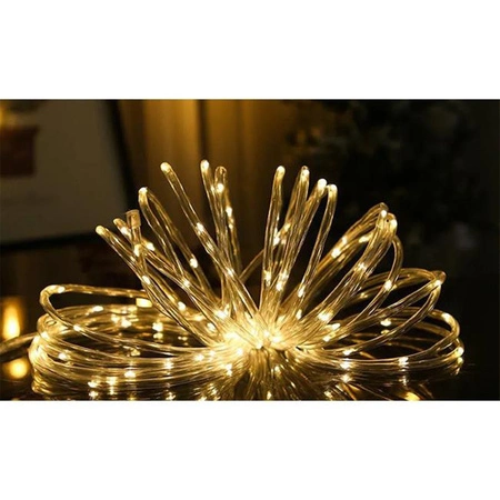 Girlanda Solarna Ogrodowa 100x LED Ozdobna Łańcuch Świetlny 11,9m 3000K
