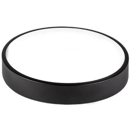 Plafon LED Lampa Sufitowa Ścienna Oprawa Okrągła 3960 lm 50W 4000K IP22 Czarna