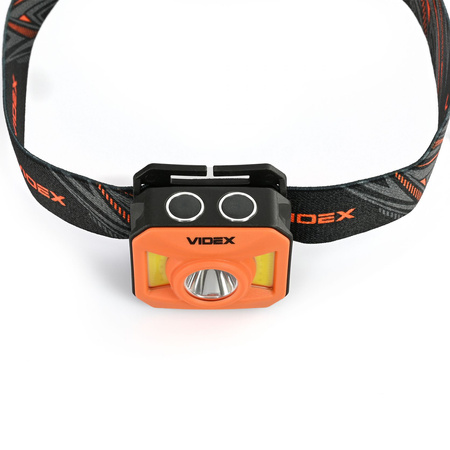 Latarka Czołowa Akumulatorowa LED 5W 400lm 8 Trybów Pracy USB-C Wodoszczelna IP65 Videx