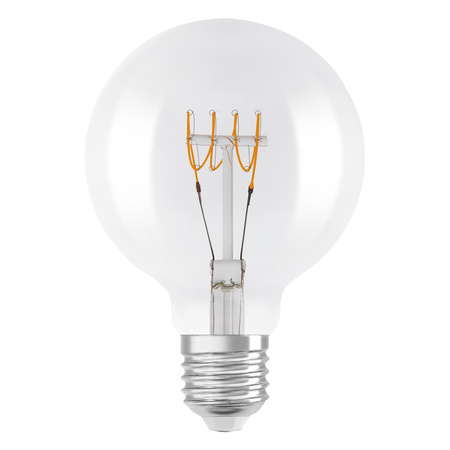 Żarówka LED Dekoracyjna G95 Kula E27 4.8W = 40W 470lm 2700K Ciepła 320° Filament Ściemnialna Vintage 1906 Osram