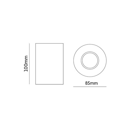 Oprawa Halogenowa Natynkowa Aluminiowa SPOT TUBA do LED GU10 Czarno - Złota