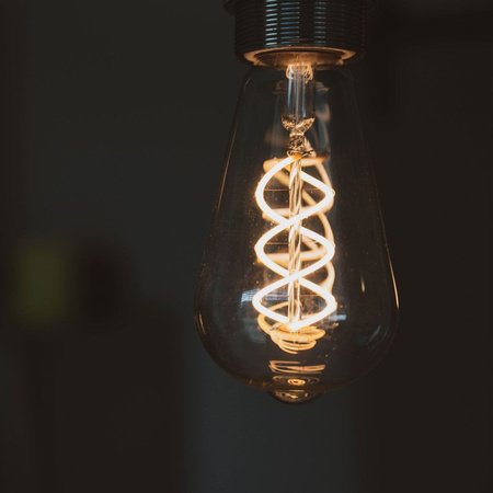 Żarówka LED E27 ST64 Edison 4W 100lm 1800K Ciepła 360° FILAMENT Dymiona Ściemnialna Videx