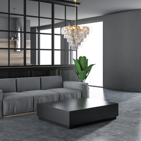 Lampa Wisząca Sufitowa Żyrandol CHELSEA Złota 6xE14 Milagro