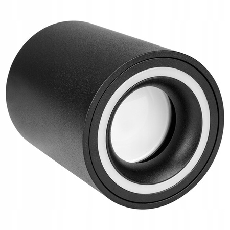 Oprawa Natynkowa Halogenowa Tuba Reflektor Spot GU10 Okrągła Czarna Masterled