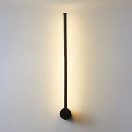 Kinkiet LED CATRINA lampa ścienna CZARNA Metal 9W 60cm styl nowoczesny 