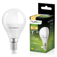 Żarówka LED E14 Kulka P45 8W = 60W 880lm 3000K Ciepła 180° LUMILED