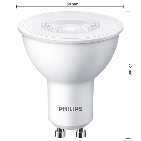 Żarówka LED GU10 Reflektor PAR16 4.7W = 50W 460lm 4000K Neutralna 36° Essential Philips