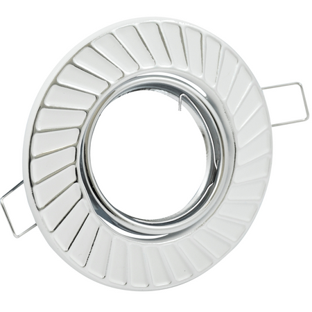 Oprawa sufitowa podtynkowa metalowa Fobos 7805 GOLDLUX (Polux) okrągła biała + gniazdo MR16