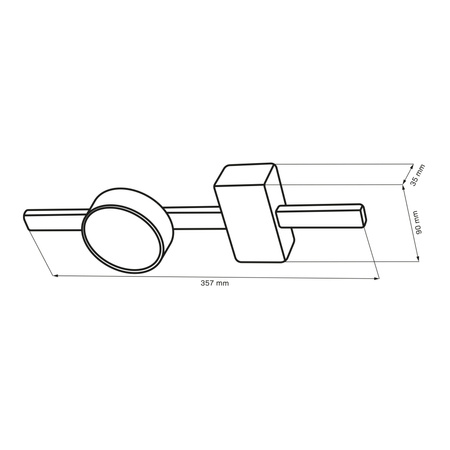 Lampa Sufitowa Natynkowa Punktowa GX53 Czarna JOY Sanico Goldlux
