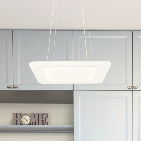 Modna LAMPA wisząca, SUFITOWA LARVIK 25W 4000K BIAŁA GOLDLUX (Polux)