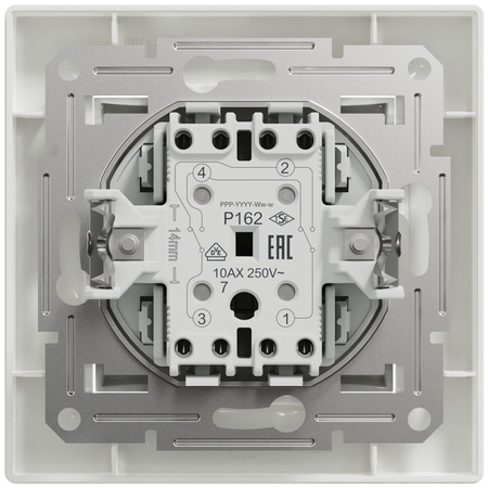 Łącznik Włącznik Pojedynczy Krzyżowy Jednobiegunowy Podtynkowy Asfora IP20 Biały