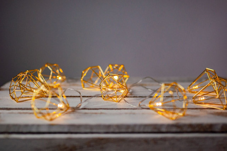 Girlanda świetlna LED na baterie Lampki dekoracyjne Diament metalowy 10x LED MILAGRO EKD4024