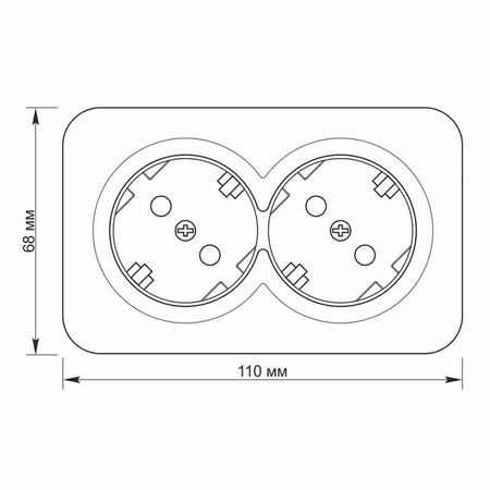 Gniazdo Elektryczne Ścienne Podwójne 16A Natynkowe Czarne BINERA VIDEX