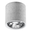 Lampa Sufitowa Oprawa Natynkowa SPOT TUBA GU10 Cylindryczna Szara Industrialna Cullo Sollux