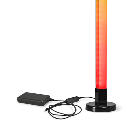 Lampa Podłogowa Stojąca 10W RGB 6500K LED 250lm 360° 150cm Czarna Pilot Videx