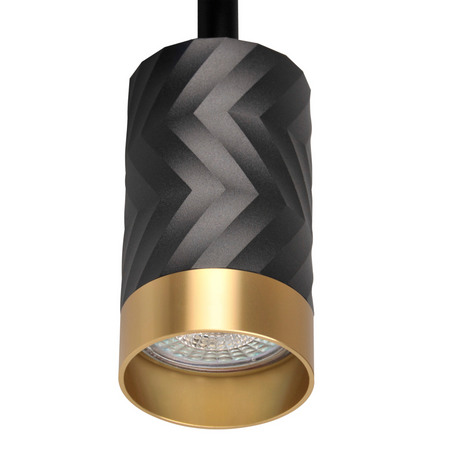 Oprawa Ścienno-Sufitowa Reflektor Punktowy 6x GU10 Czarna Złota ARRAS Sanico Goldlux