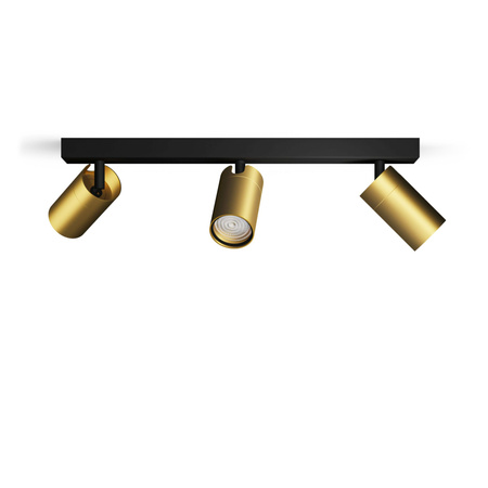 Lampa Sufitowa Reflektor 3x GU10 IP44 Miedziany-Czarny Kosipo Philips