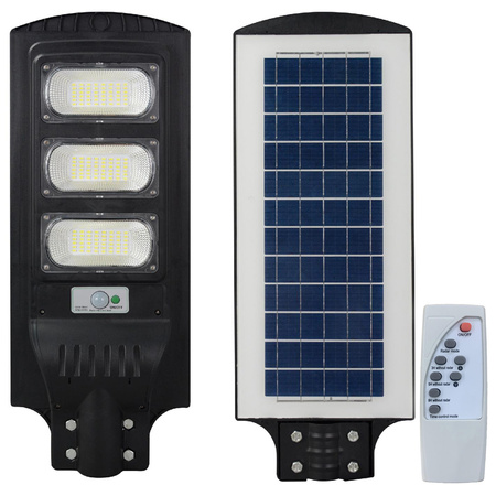 Naświetlacz LED 200-1000lm 6000K IP65 10W Solarny Czarny z Czujnikiem Ruchu i Zmierzchu + Pilot STREET-9 GOLDLUX