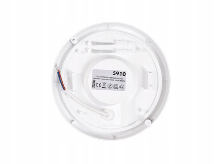 Plafon Lampa LED Sufitowa 12W 1050lm 4000K Neutralna 120° z Czujnikiem Ruchu Biały IP54 Maks Masterled