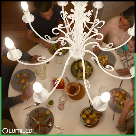 6x Żarówka LED E14 Świeczka B35 8W = 60W 880lm 6500K Zimna 180° LUMILED