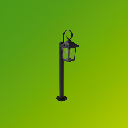 Lampa Ogrodowa Stojąca Zewnętrzna LED E27 SŁUPEK 75cm LATARNIA IP44 Czarna Buzzard Philips