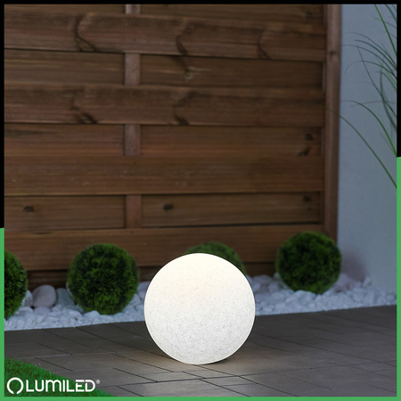 Lampa Oprawa Ogrodowa Zewnętrzna KAMIENNA KULA LED LUMIKULA 20cm E27 IP65 LUMILED