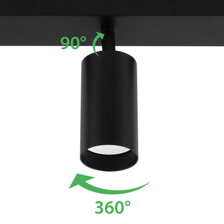 Lampa Sufitowa Plafon SPOT TUBA Reflektor Oprawa Halogenowa 4x GU10 TABULA LUMILED