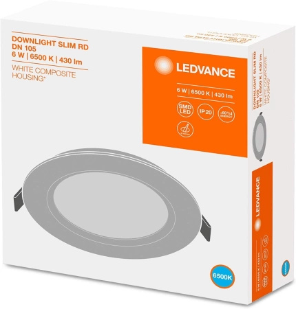 Panel LED Podtynkowy wpuszczany 6W 4000K DOWNLIGHT Slim DN105 LEDVANCE okrągły