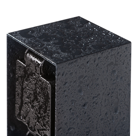 Słupek Ogrodowy z gniazdami 230V DASTO 23cm IP44 Antracyt KANLUX