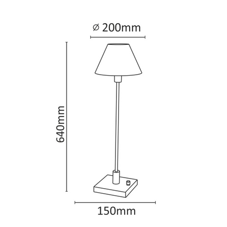 Lampa Stołowa Biurkowa E14 64cm GRENA GOLDLUX (Polux) Złota