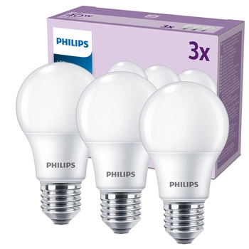 3x Żarówka LED E27 A60 4.9W = 40W 470lm 2700K Ciepła 180° EC Multipack Philips