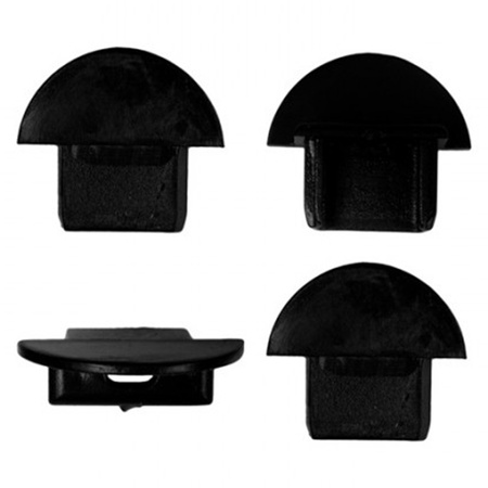 Profil Aluminiowy do Taśm LED Czarny Wpuszczany 2m z Mlecznym Kloszem i Zaślepkami Ecolight