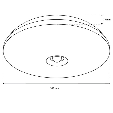 Plafon LED Lampa Sufitowa Natynkowa 18W NOTUS 2 Okrągły Czujnik Ruchu IP44 33 cm LUMILED