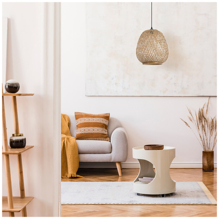 Lampa Wisząca Dekoracyjna Zwis Bambusowa E27 Boho Barso Kobi