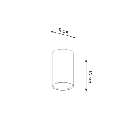 Lampa Sufitowa Oprawa Natynkowa SPOT TUBA GU10 Tubularna Biała Nowoczesna Lagos Sollux