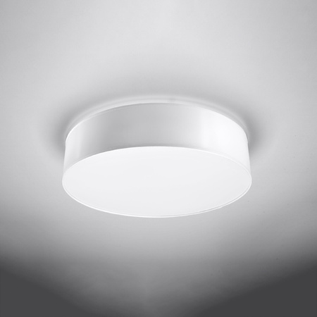 Lampa Sufitowa Plafon 3x E27 Okrągła Biała Minimalistyczna Arena Sollux