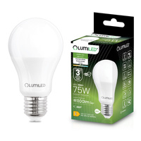 Żarówka LED E27 A60 10W = 75W 1100lm 4000K Neutralna 260° LUMILED