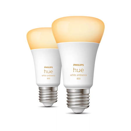 2x Żarówka LED E27 A60 9W = 60W 806lm 2200-6500K CCT SMART Inteligentna Bluetooth ZigBee White Ambiance Philips HUE