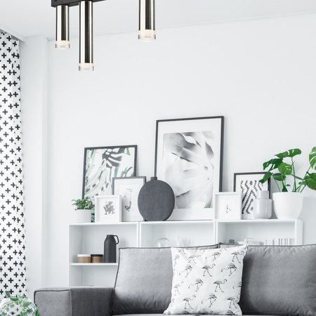 Lampa Sufitowa DIEGO 3xE27 Czarna Chrom LM-3.124/A Lamkur