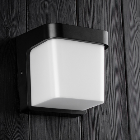 Kinkiet Ogrodowy Elewacyjny Lampa Ścienna E27 CZARNA Kwadratowa CORGI