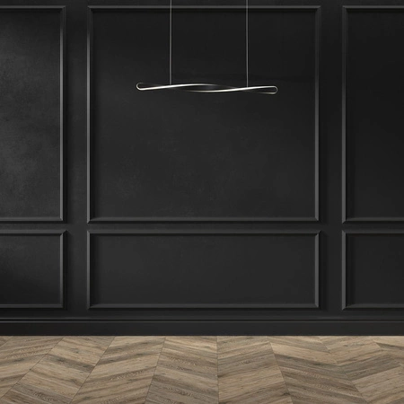 Lampa wisząca SWIRL 24W LED Podłużna Zakręcona Czarna ML5498 Milagro Metal + Tworzywo sztuczne