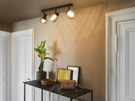 Lampa Ścienna Sufitowa LED 3-Punktowy Dekoracyjny Ozdobny E14 8.4W Black LEDVANCE