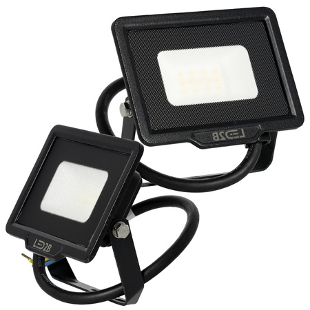 Naświetlacz LED Zewnętrzny Ogrodowy 10W 800lm 6500K Zimny 120° IP65 Czarny MH Kobi