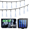 Girlanda Solarna Ogrodowa Łańcuch Świetlny Łezki 30 LED 4,9m Biała Zimna