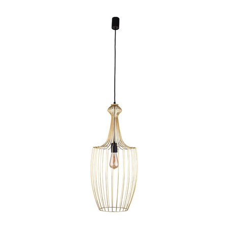 Lampa Sufitowa LUKSOR L 8850 Nowodvorski Złota E27 Wisząca Druciana Stal ?32 cm Minimalistyczna