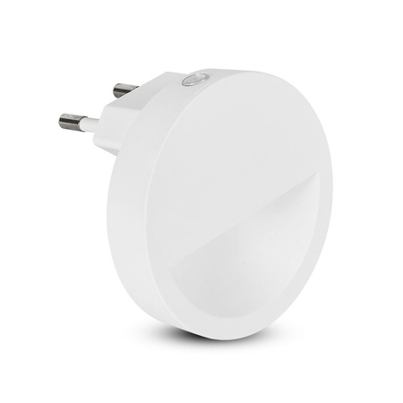 Lampka orientacyjna Lampka nocna LED 0.45W 4000K Z czujnikiem zmierzchu Okrągła Biała Samsung Chip VT-86 V-TAC